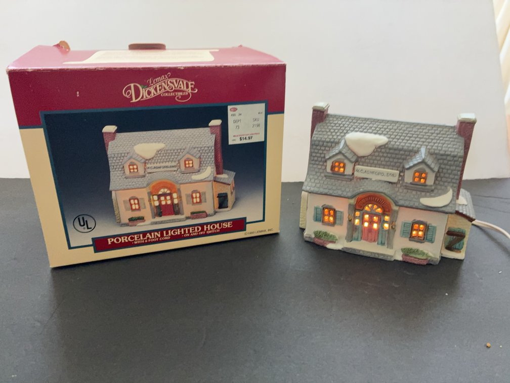 Lemax 1993 Dickensvale Porcelain Lighted House