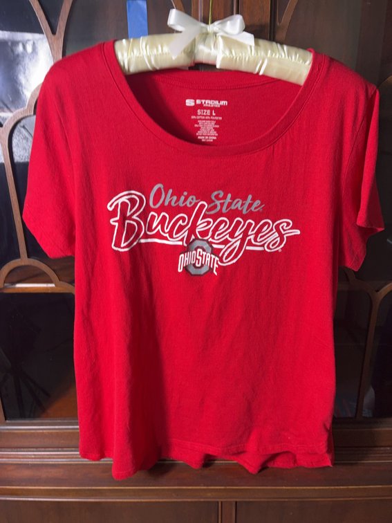 Ohio State Buckeyes Red Stadium Athletics Tee L