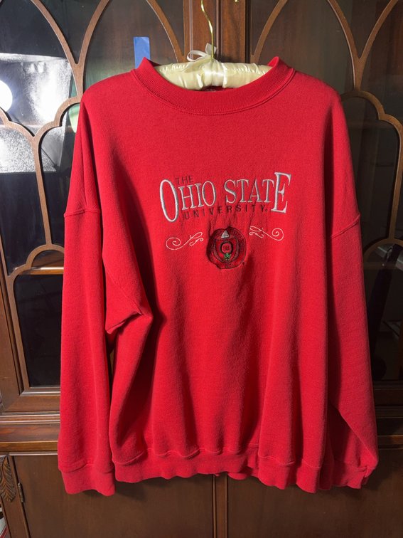 Ohio State University Red Sweatshirt 1X-2X