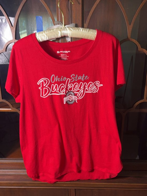 Ohio State Buckeyes Red T-Shirt, Size L