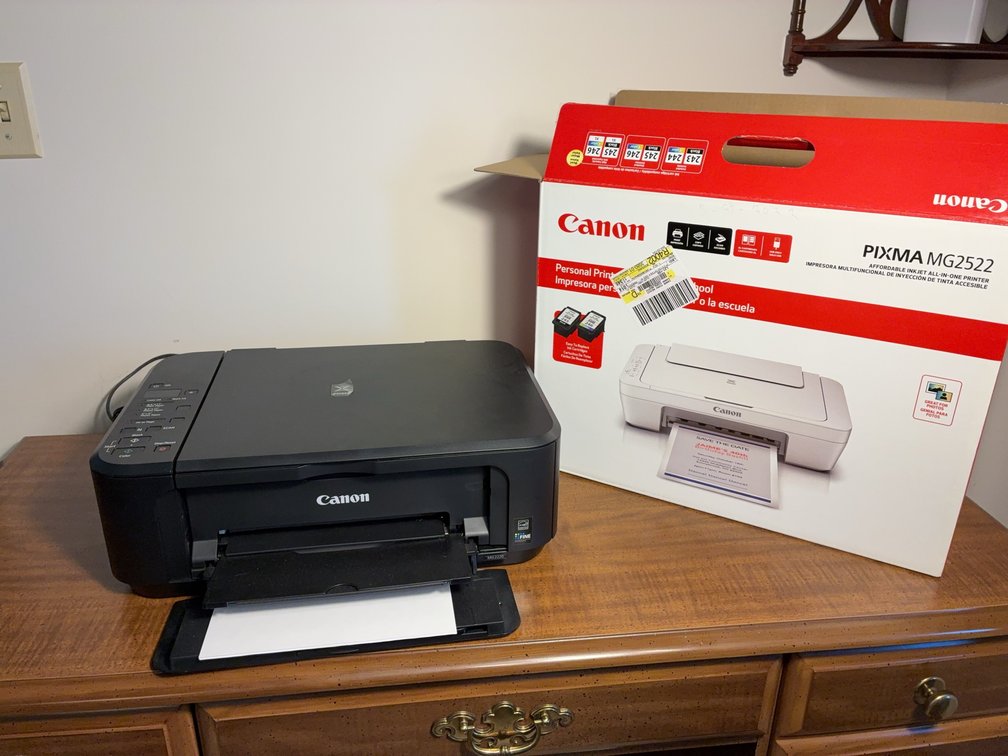 Canon PIXMA MG2522 Printer With Ink, Tested