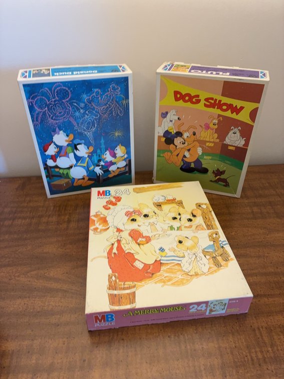Three MB and Whitman 1970s-80s Kids Puzzles