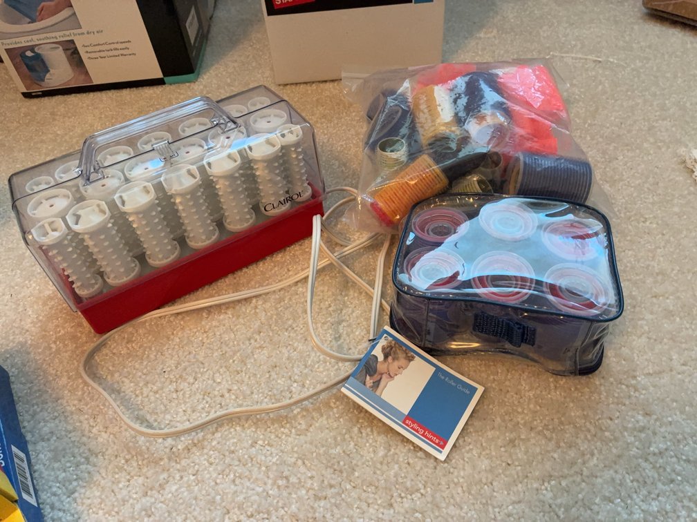 Clairol C-20-1 Hot Rollers, Goody Hair Rollers Lot