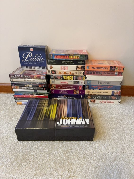 DVD and VHS Movie and Music Box Set Collection