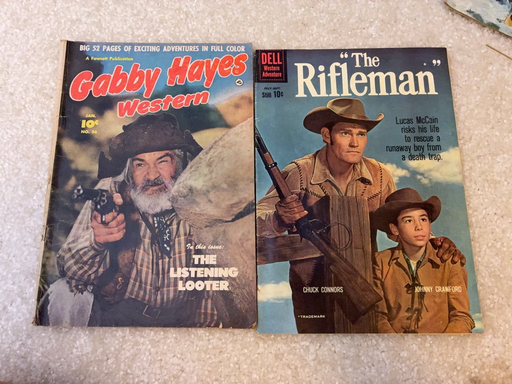 Gabby Hayes Western & The Rifleman Comics Lot