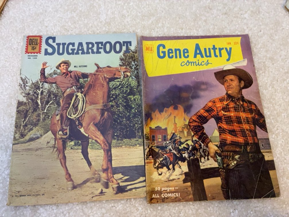 Dell Sugarfoot and Gene Autry Comic Books