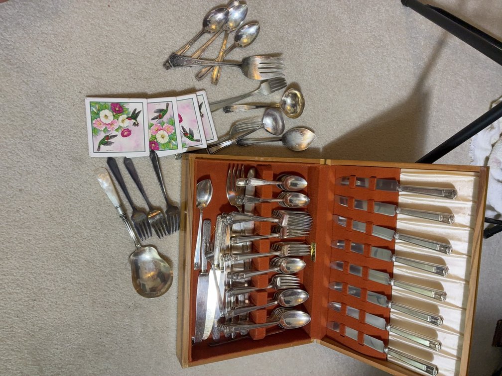 Silver Plate & Sterling Flatware Set