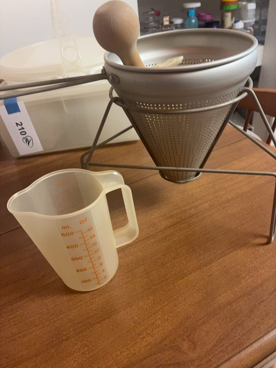 Mouli Food Mill with Stand, Pestle & Measuring Cup