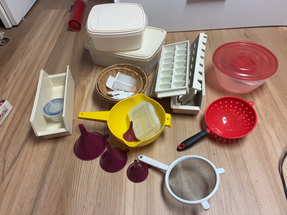 Plastic Kitchen Storage and Tools Lot