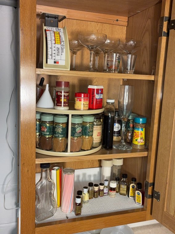 Spices, Extracts, Glassware, and Scale Set