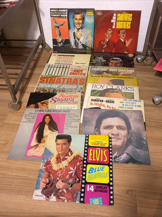 12 Assorted Vintage Vinyl Records