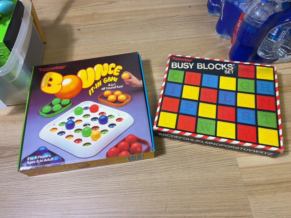 TupperToys Bounce Game And Busy Blocks Set