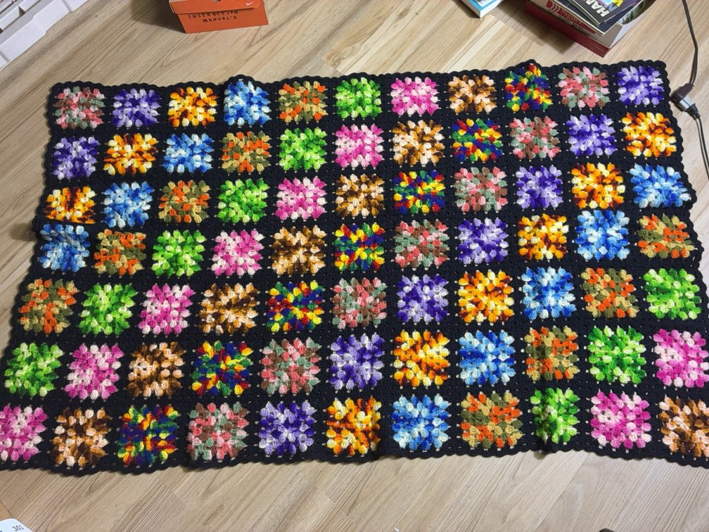 Handmade Granny Square Crochet Blanket