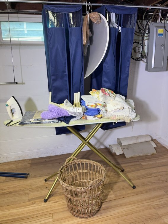 Laundry Room Items and Linens Lot