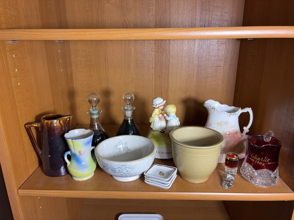Pottery, Glass, and Figurines Lot