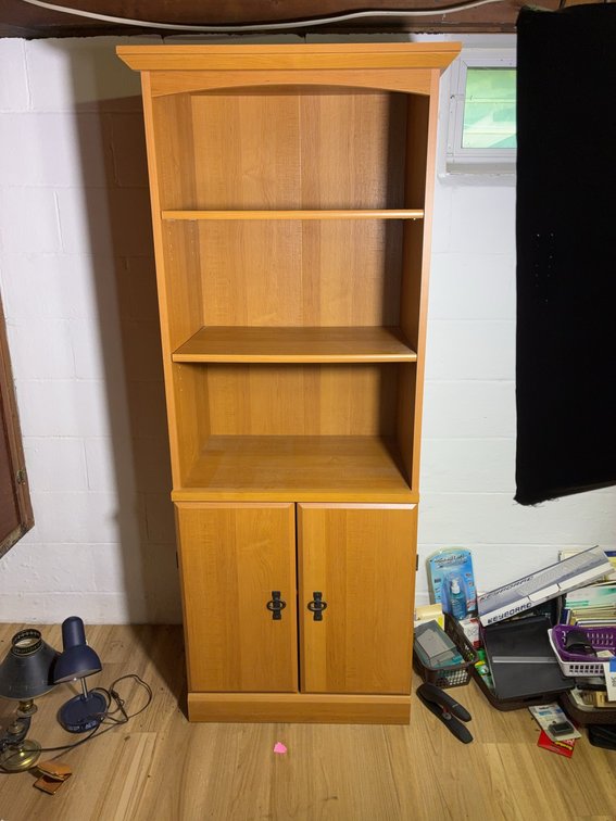 Wooden Bookshelf Cabinet 72x27x19 with Shelves