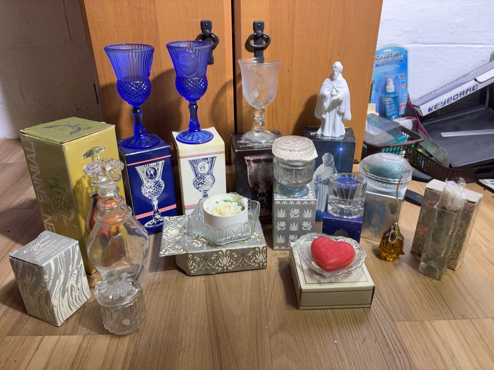 Decorative Glassware and Trinket Boxes