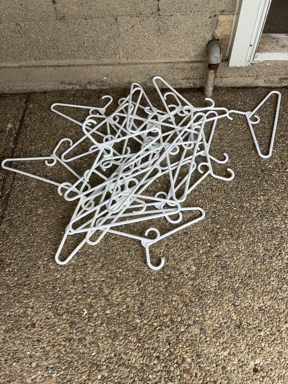 White Plastic Clothing Hangers