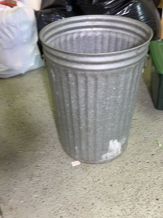 Galvanized Steel Trash Can With Handles