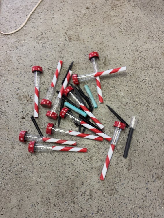 10 Candy Cane Solar Pathway Lights