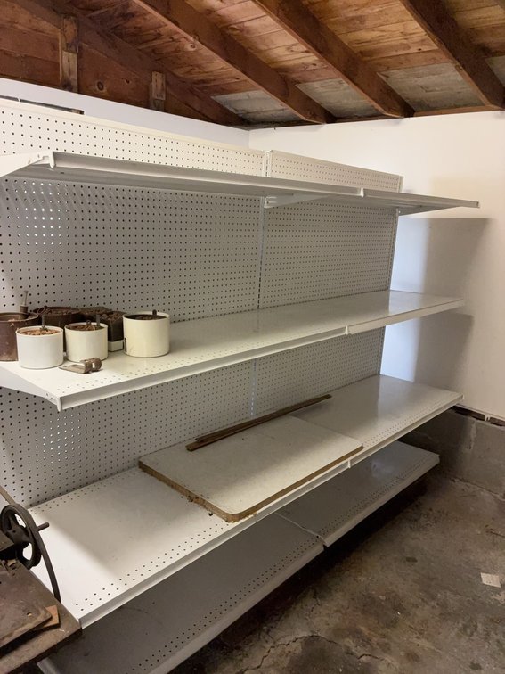 Metal Pegboard Retail Shelving Unit 96x42x72in