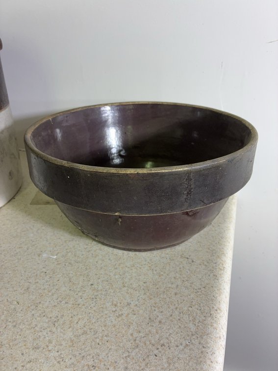 Stoneware Mixing Bowl Brown Glaze 4 Inch Height