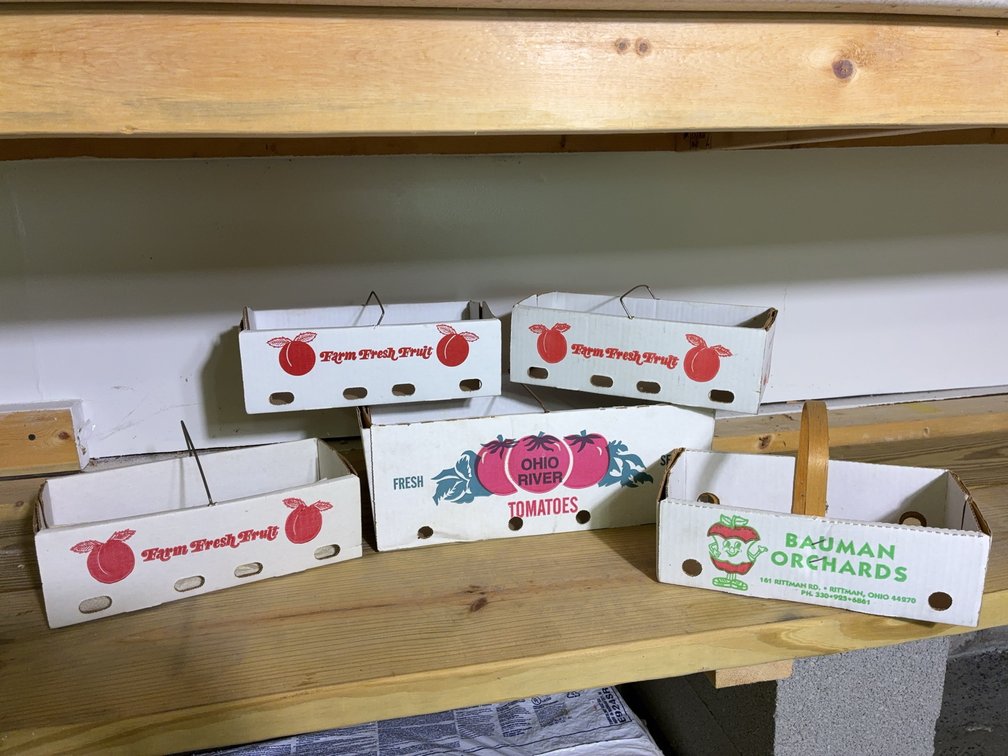 6 Produce and Orchard Cardboard Baskets