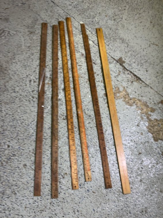 6 Advertising Wood Yardsticks
