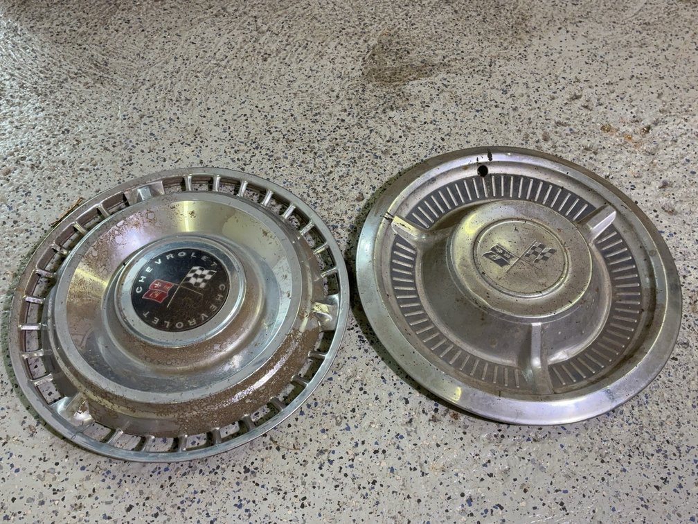 Chevrolet Impala Hubcaps Pair Circa 1960s