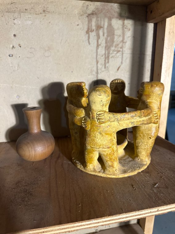 Circle of Friends Clay Candle Holder, Vase
