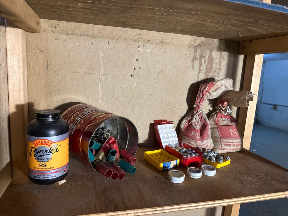 Black Powder Reloading Lot: Pyrodex, Lead Shot
