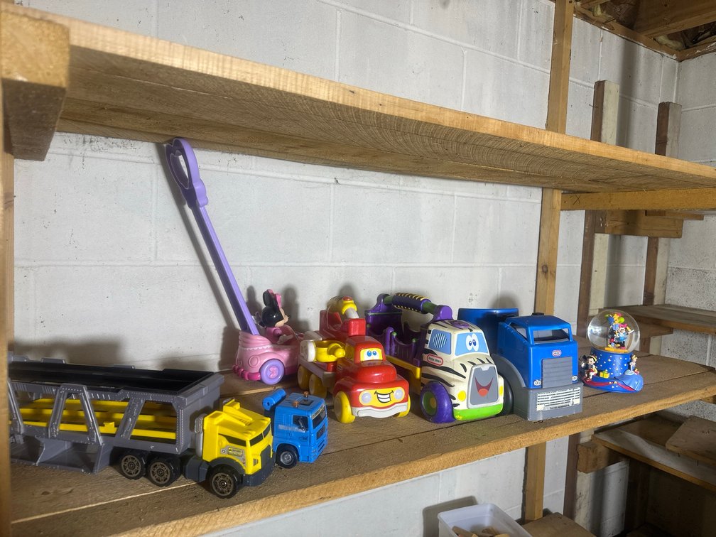 Lot: Disney Snow Globe & Toy Trucks