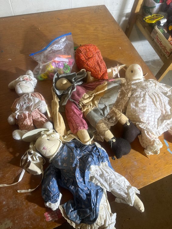 Handmade Cloth Dolls And Plush Rabbits