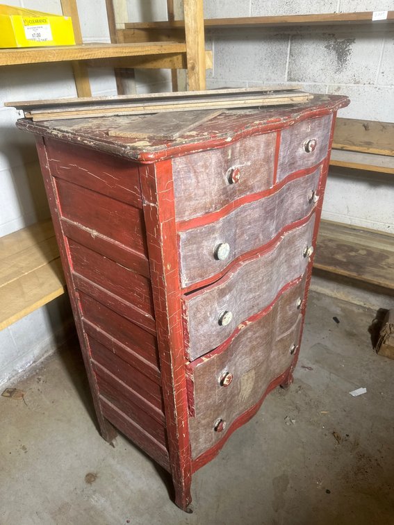 Wood Project Dresser with Five Drawers
