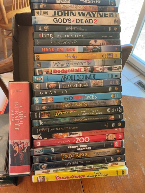 27 DVD Movies and 1 VHS Tape