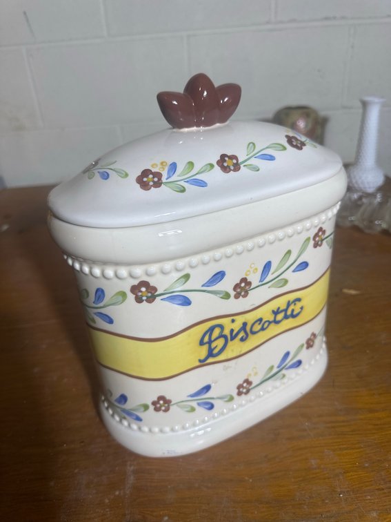 Handmade For Pfaltzgraff Biscotti Jar
