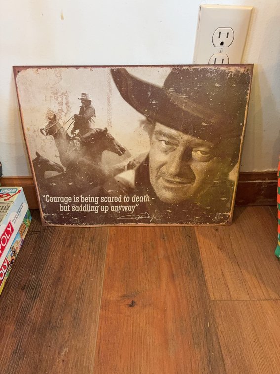 John Wayne Cowboy Metal Sign Wall Decor