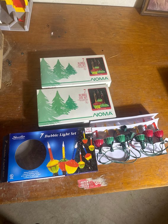 3 Sets NOMA & Sunlite 7-Bulb Bubble Christmas Lights