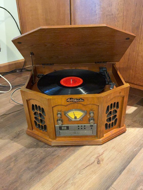 Anders Nicholson Wood Turntable Stereo System