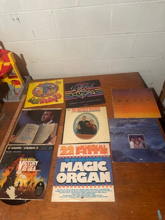 8 Vintage LP Records Mixed Genres