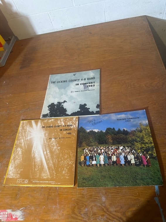 3 Vinyl Records Licking County Band & Choir