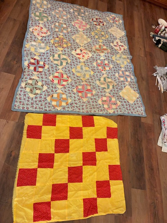 Patchwork Quilt 65 x 80 and Small Checker Quilt