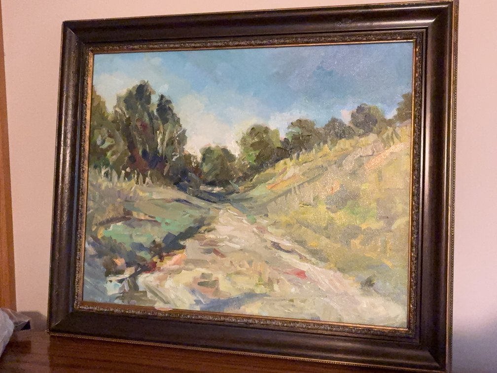 Framed Oil Landscape Painting, 20 x 24 Inches
