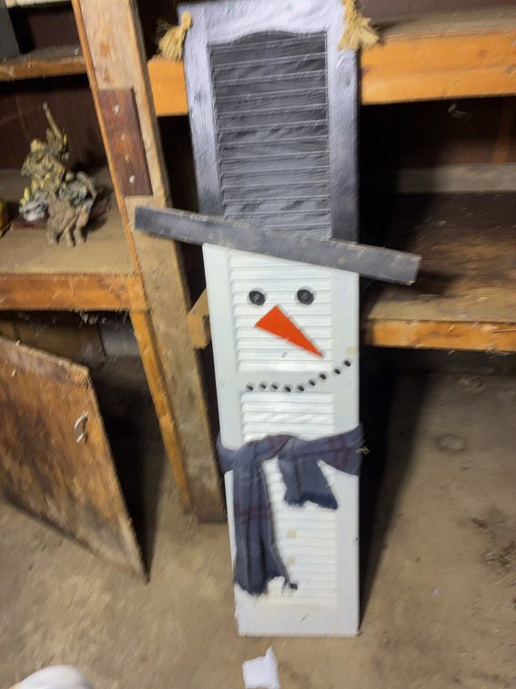 Handmade 52 x 12 Snowman Decor from Shutter
