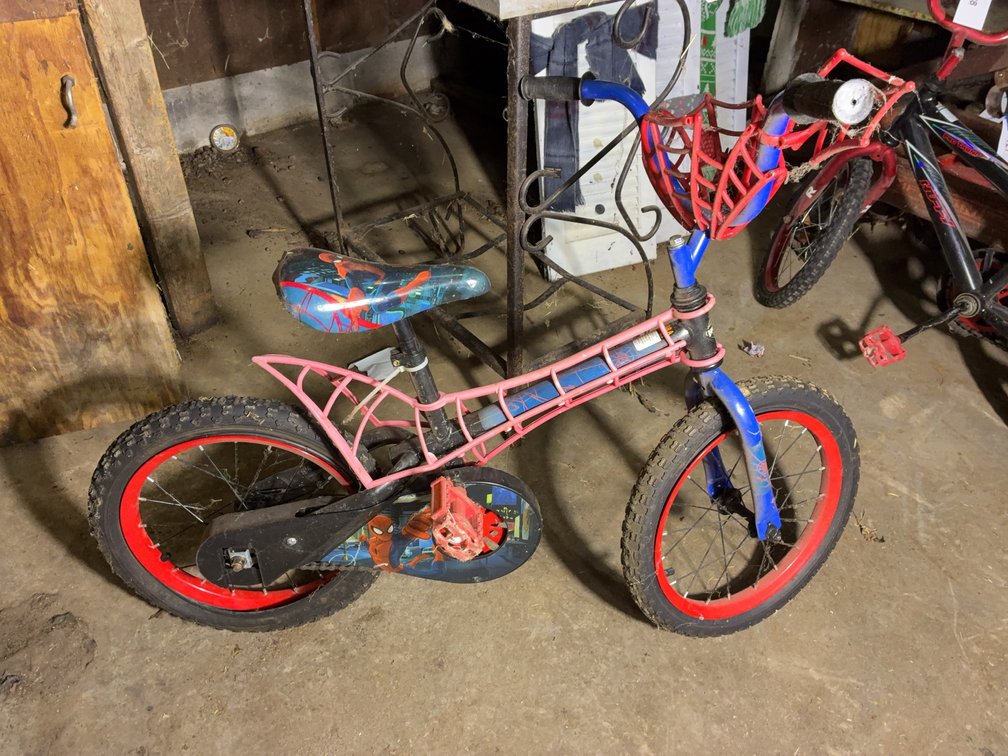 Spider-Man Kids Bicycle with Web Basket