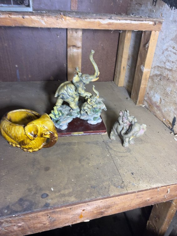 Elephant Figurines and Ceramic Elephant Mug Group