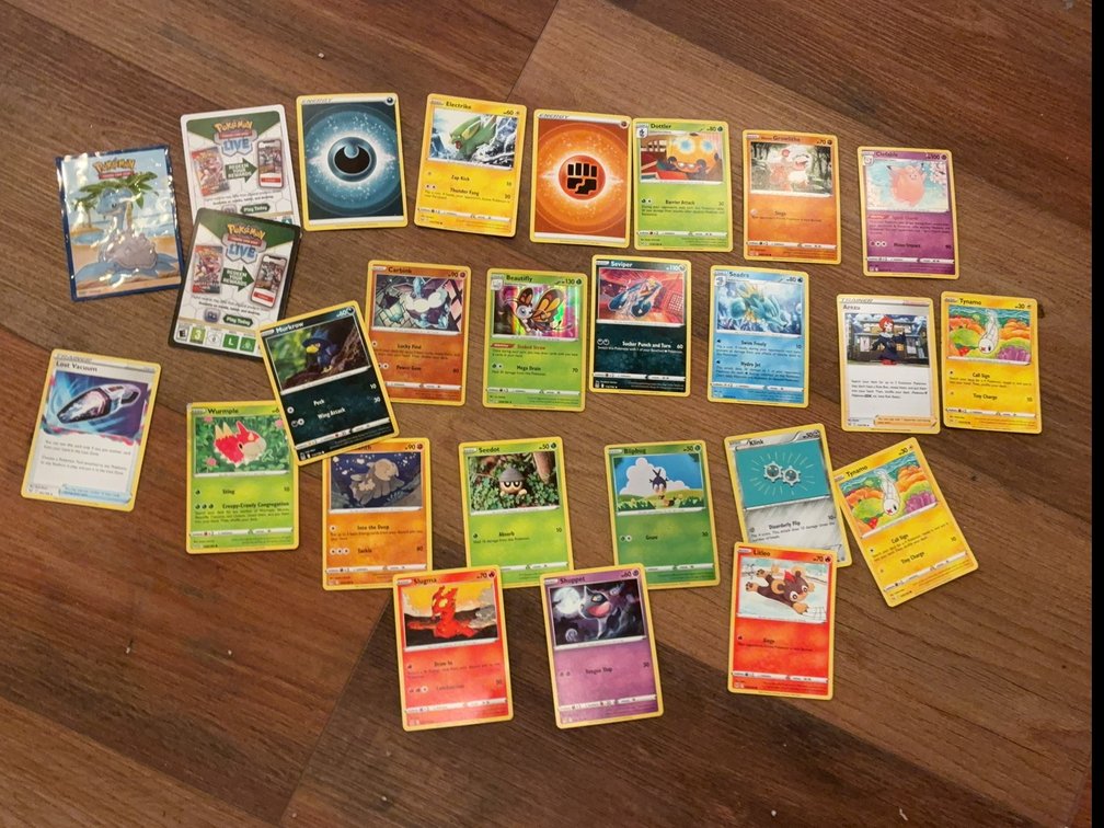 Pokémon TCG 34-Card Mixed Lot Assorted Types