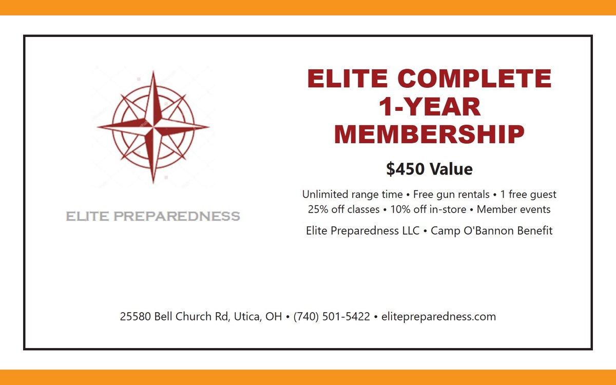 Elite Complete 1-Year Membership - Elite Preparedness LLC, Utica ($450 Value)