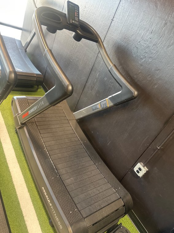 AssaultFitness Manual Curved Treadmill with Digital Console