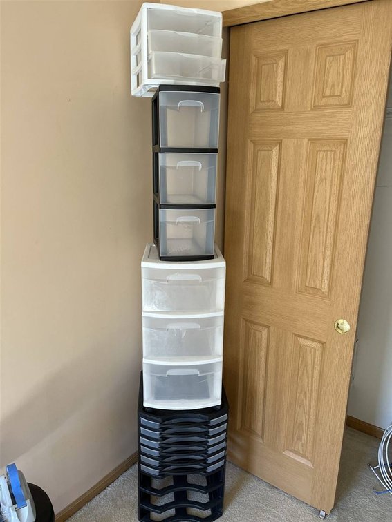 4 Plastic Storage Drawer Towers
